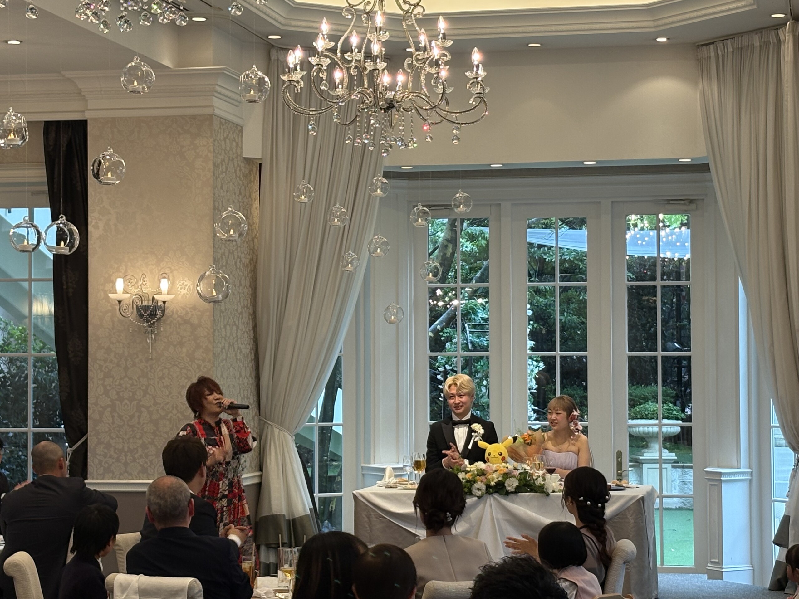 東京の結婚式に、歌手兼声優の松本梨香さんを派遣しました。